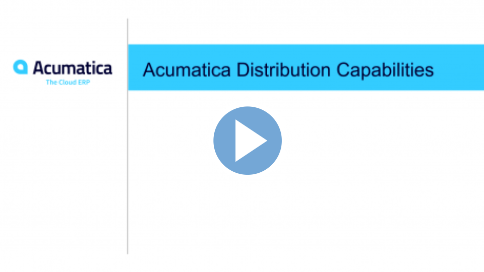 Acumatica Distribution Capabilities