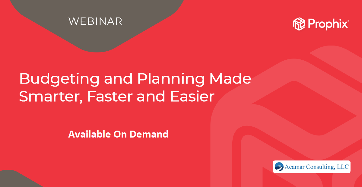 Budgeting and Planning Made Smarter, Easier, and Faster webinar banner