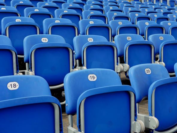 Baseball stadium chairs that all look the same